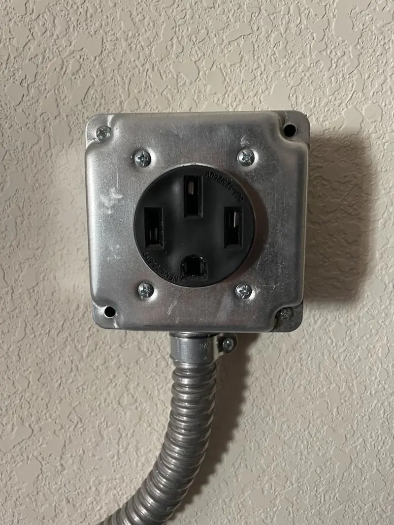 NEMA 14-50 outlet installed for Electrical Panel Upgrade in Belen